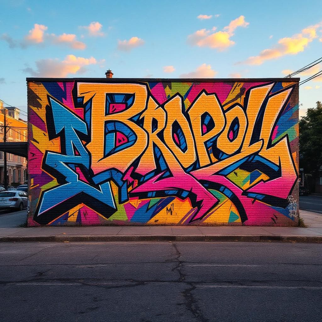 wildstyle art: Bropoll. Explore this stunning wildstyle creation that brings "Bropoll" to life.