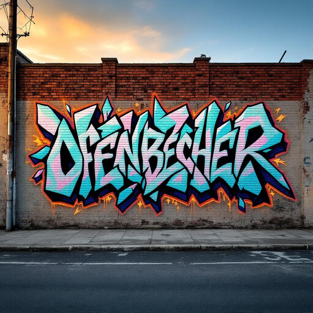 Graffiti Lettering "Offenbecher"