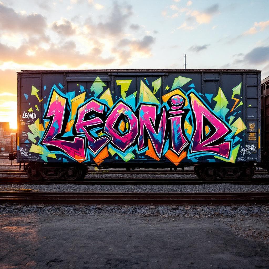 wildstyle art: Leonid. Experience the bold expression of "Leonid" in this captivating wildstyle design.