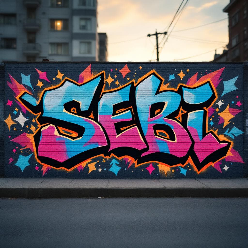 Make the name Sebi graffiti