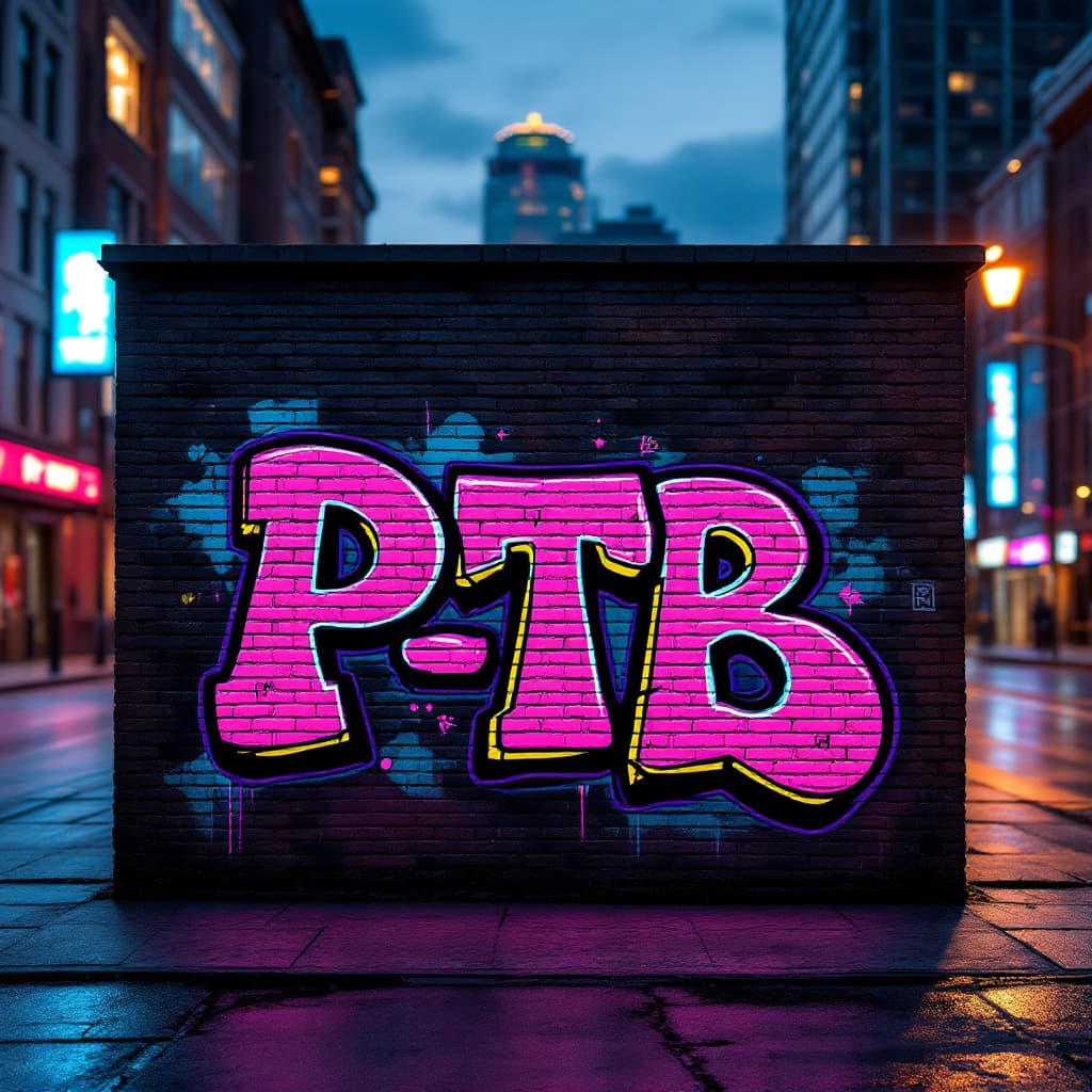 character graffiti: P T T B