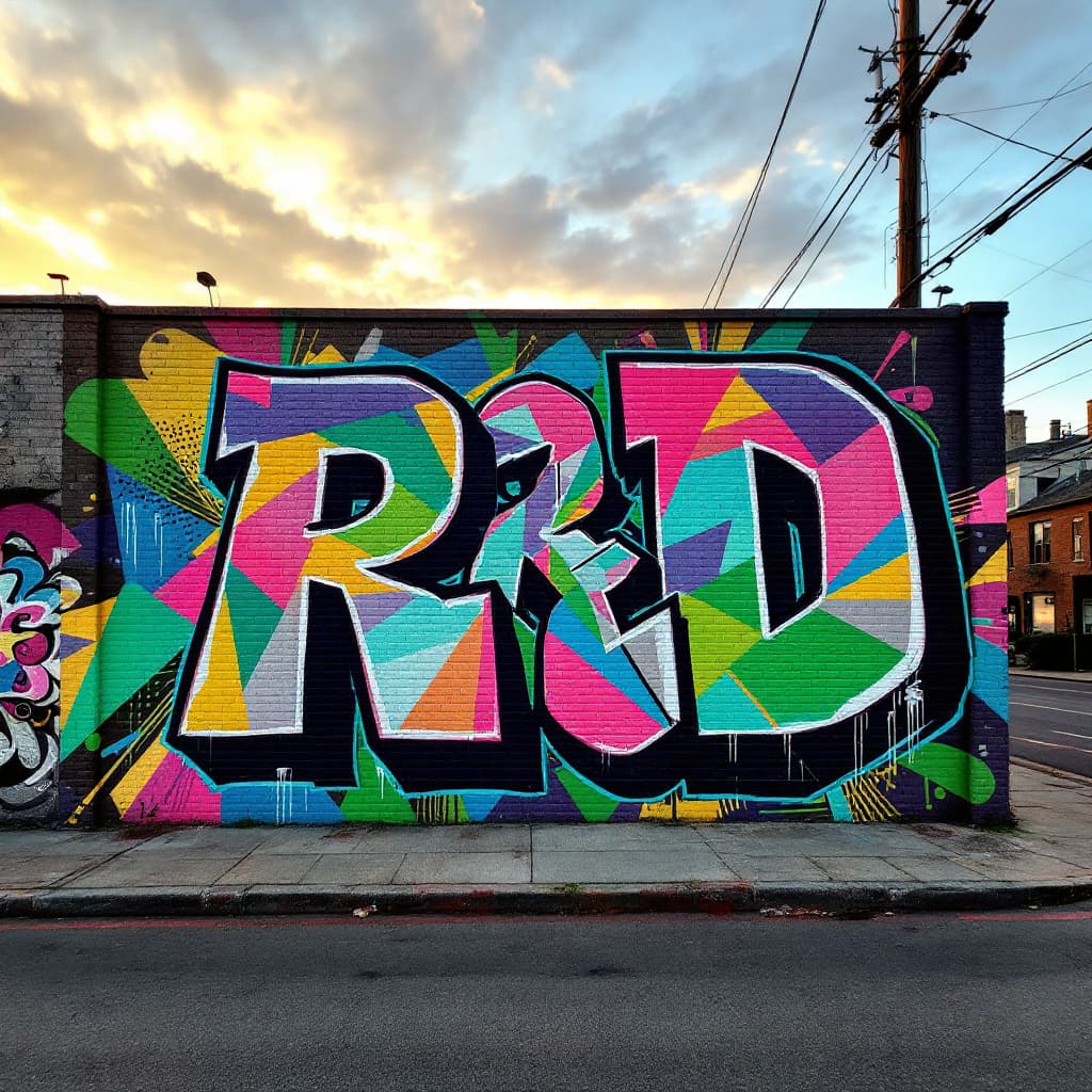 stencil graffiti: RD